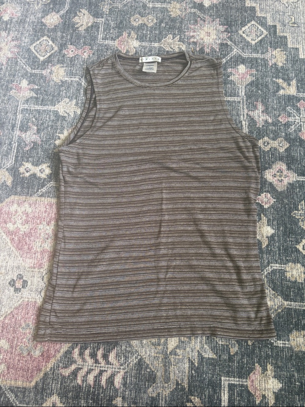 Vintage Old Navy women’s Striped Tank Top - Brown size small